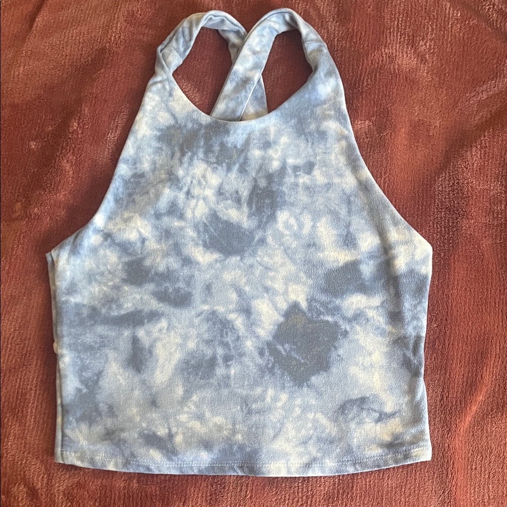 Abercrombie & Fitch Light Blue Tie-Dye Tank Top